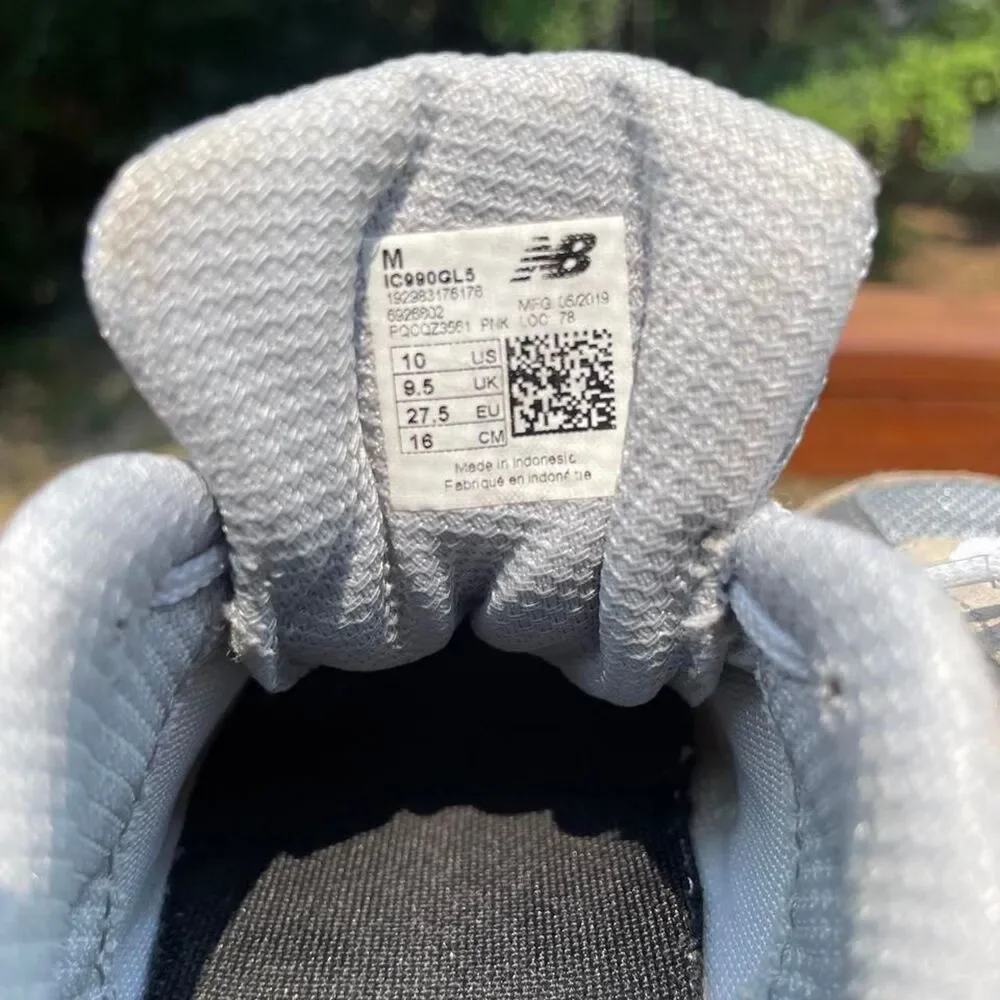 New balance 990 Toddler 10 Grey and White Trainers